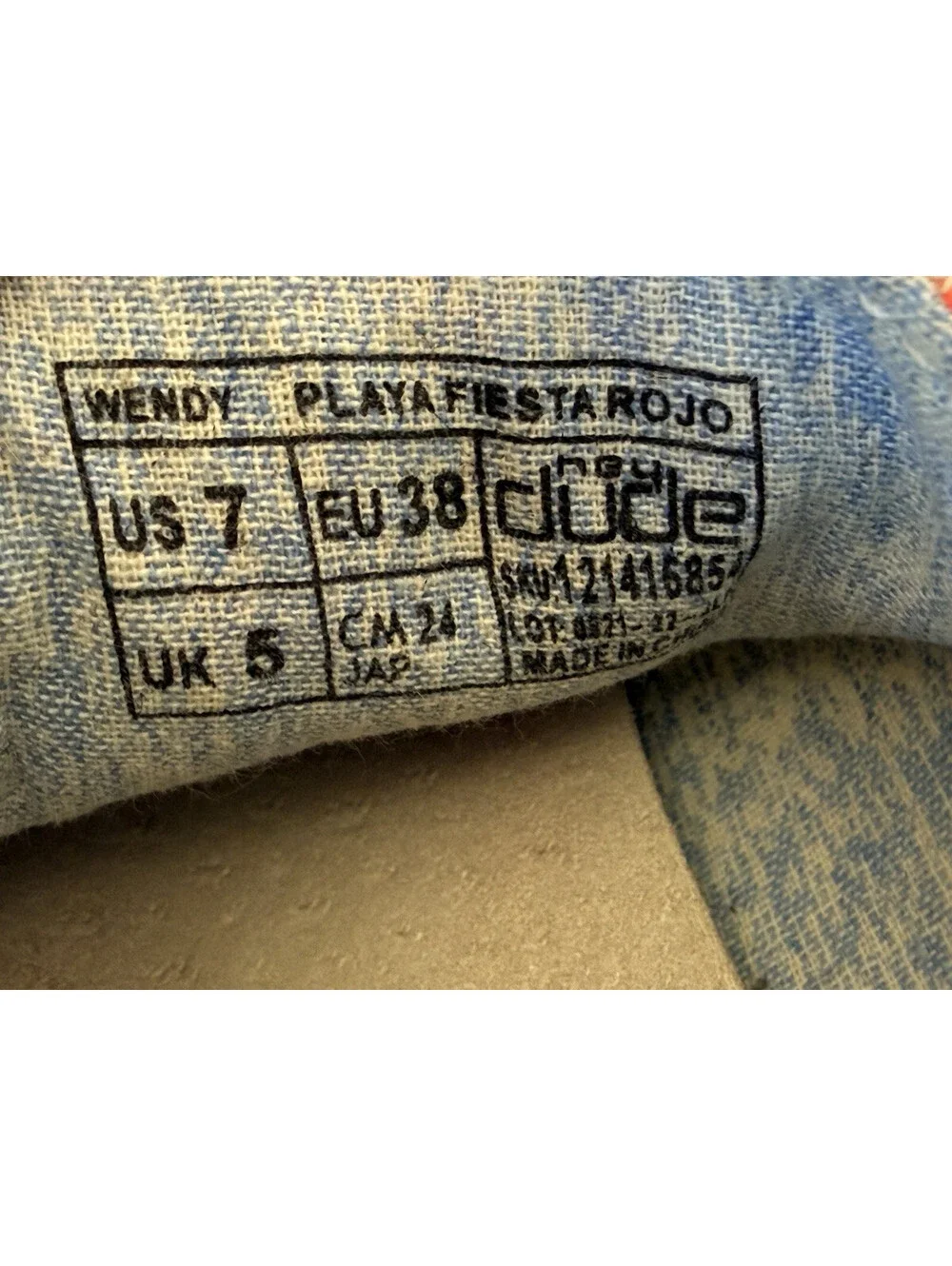Hey Dude Wendy Playa Vista Rojo Shoes Size 7 Multicolor Speckled Soles